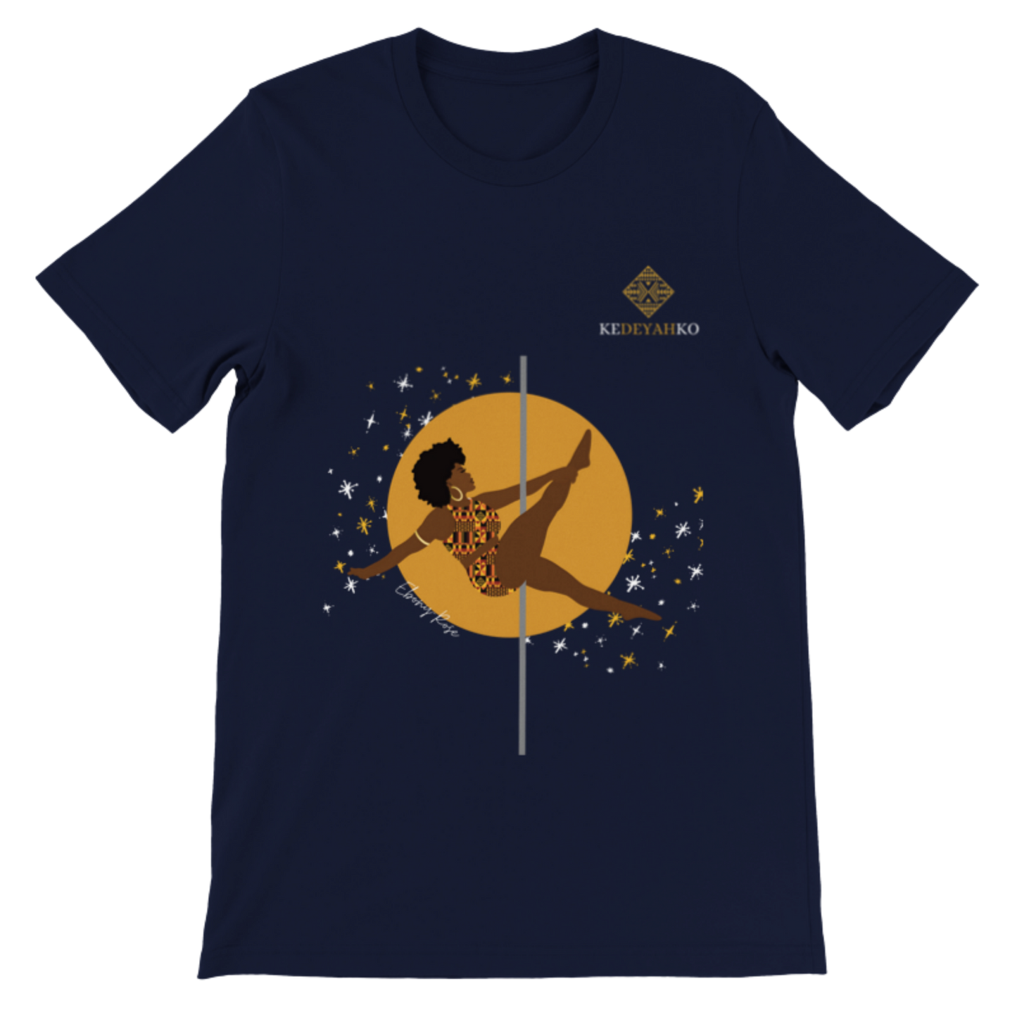 Sample Sale - Ebony-Rose:  “Point Your Toes” Unisex T-shirts - Navy - Medium