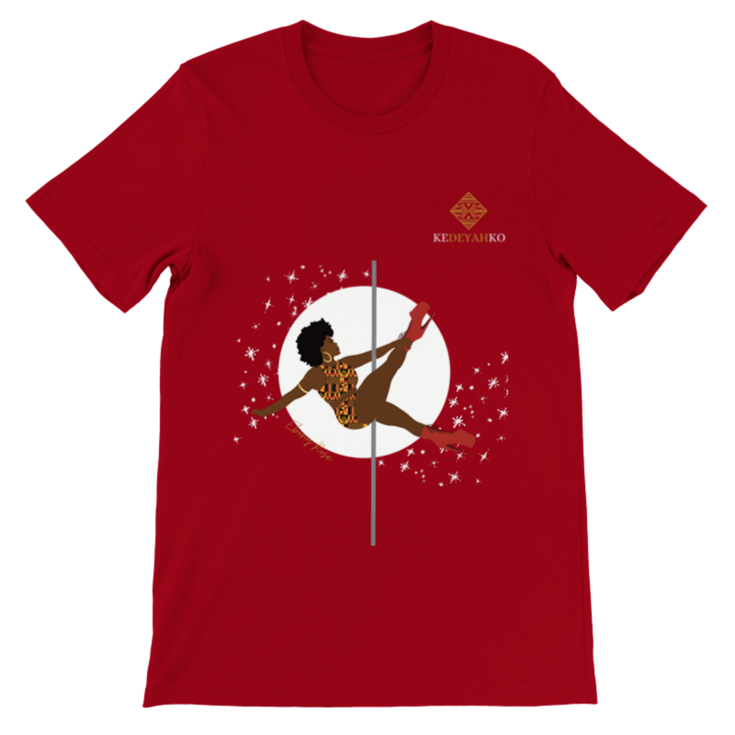 Sample Sale - Ebony-Rose:  “Killer Heels” Unisex T-shirts - Red - XL