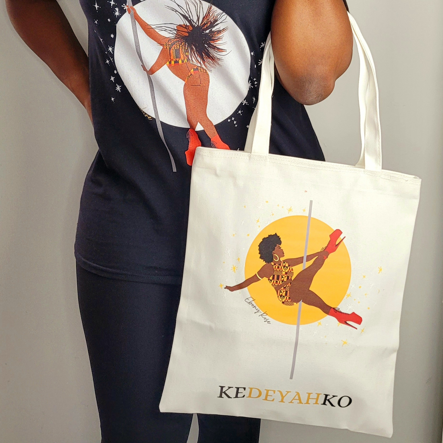 Kedeyahko Kweens "Coconut Cream" Ebony-Rose Tote Bag (LIMITED EDITION)