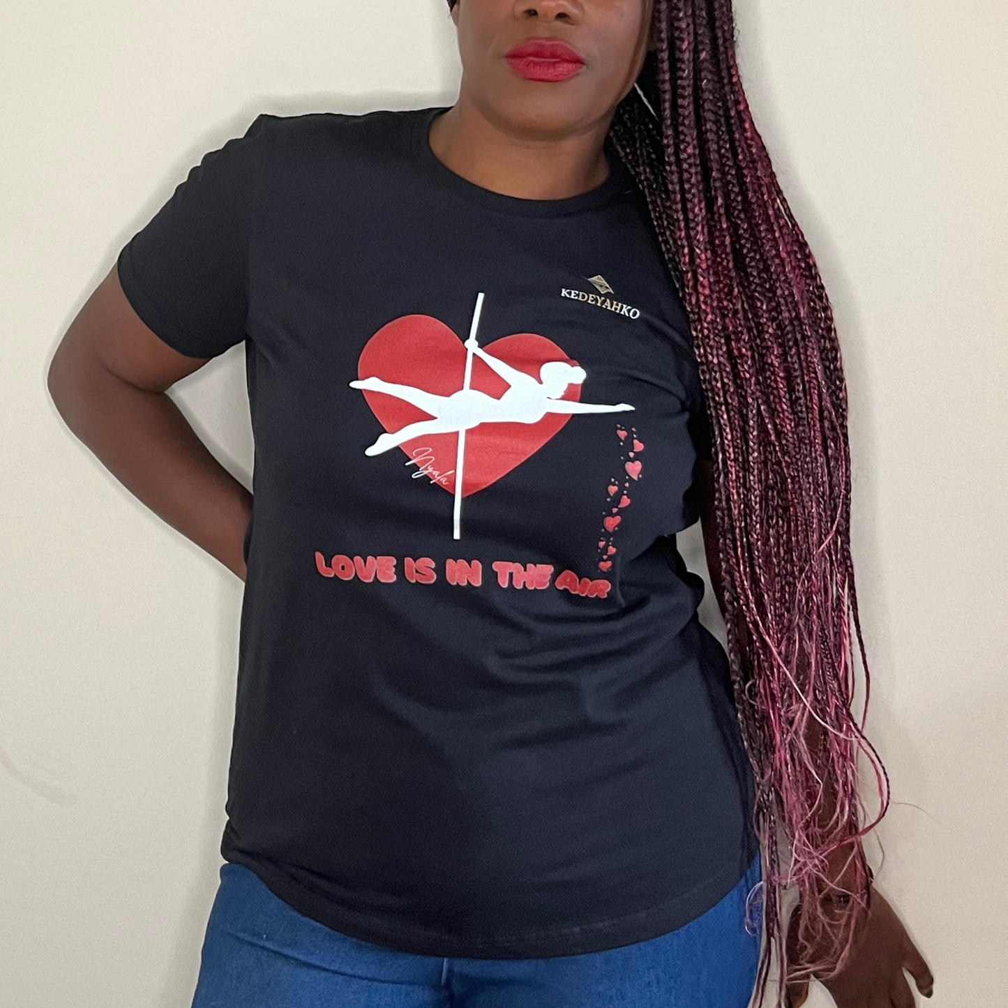 "Love Is In The Air" Nyala Fitted T-Shirt