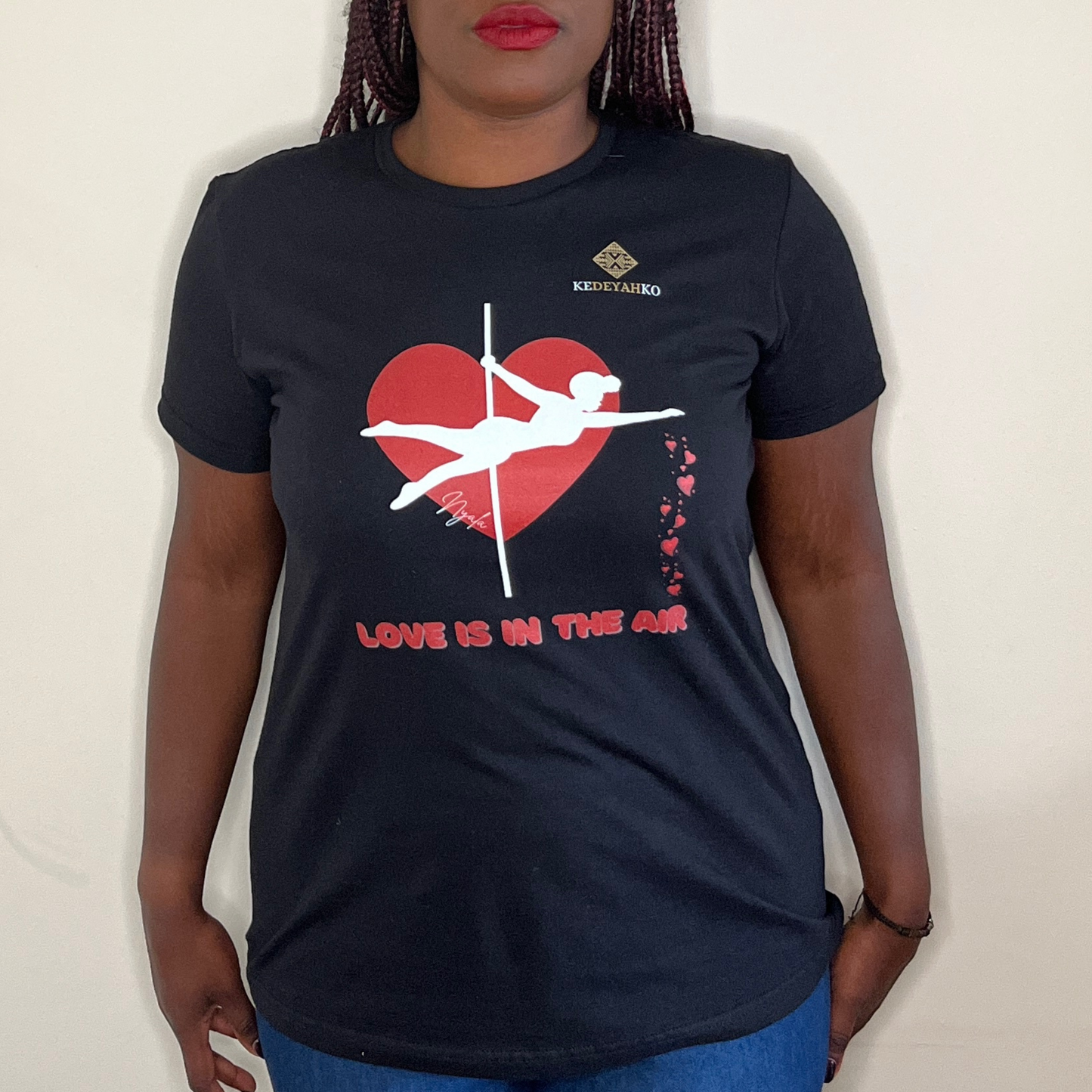 "Love Is In The Air" Nyala Fitted T-Shirt