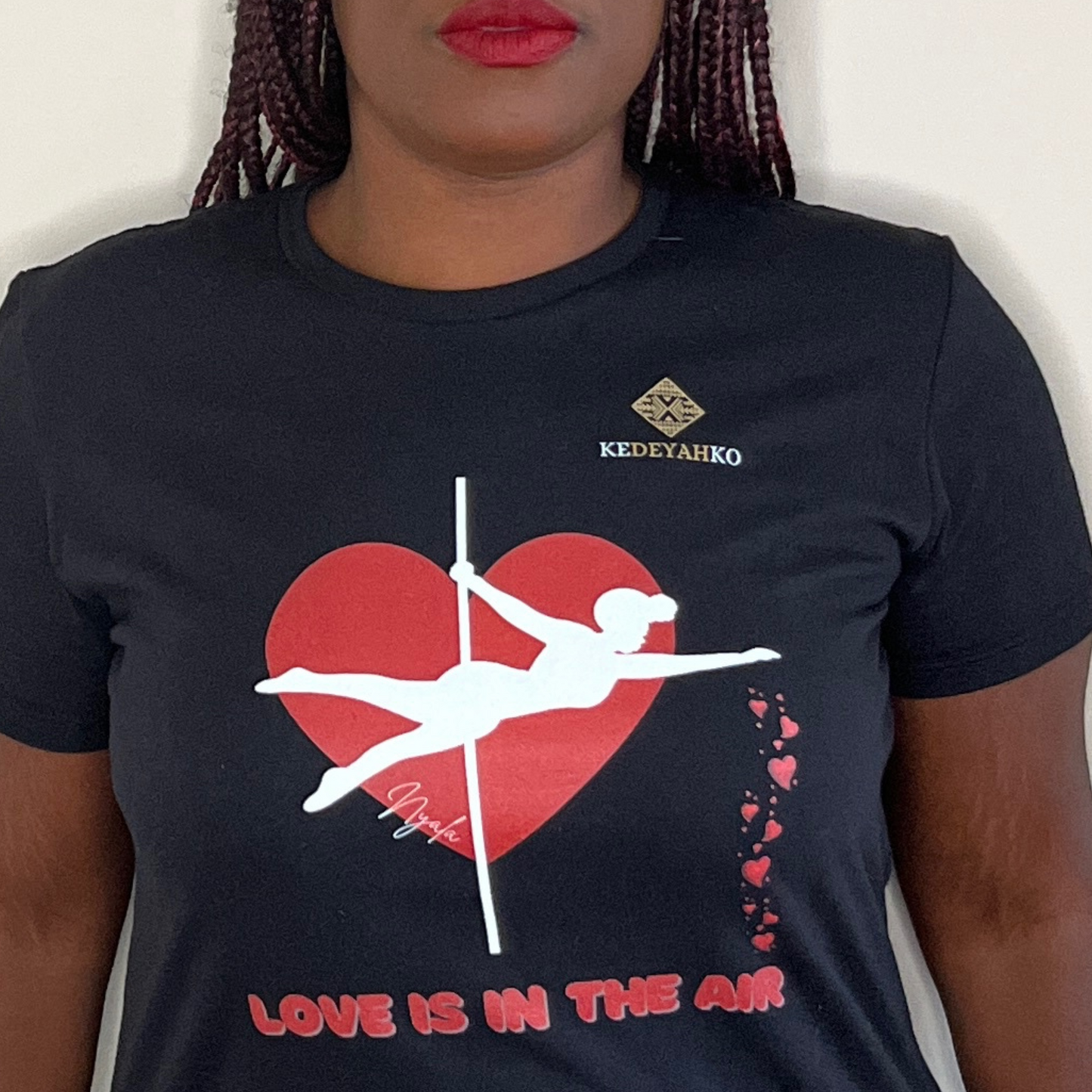 "Love Is In The Air" Nyala Fitted T-Shirt