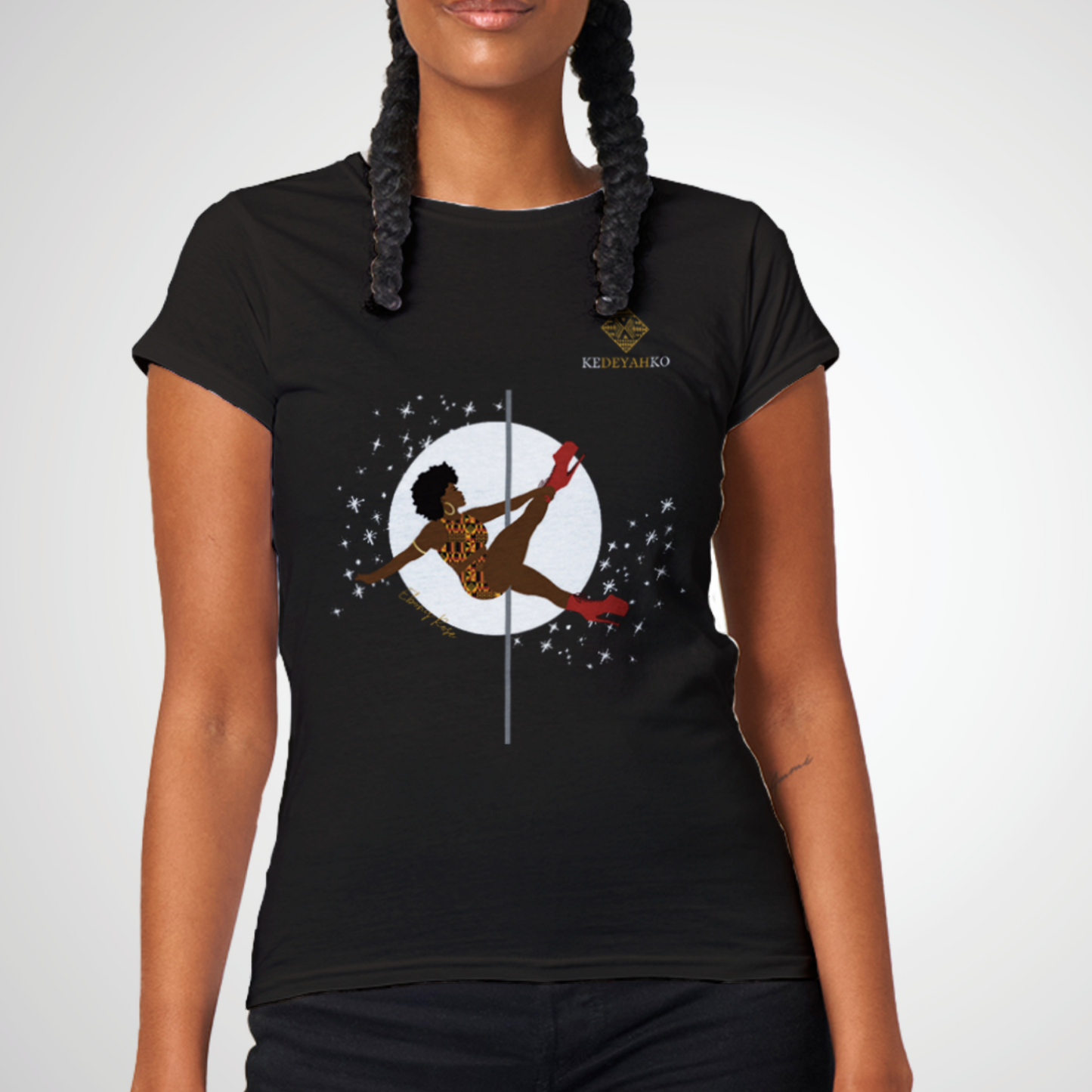 Ebony-Rose Fitted T-Shirt