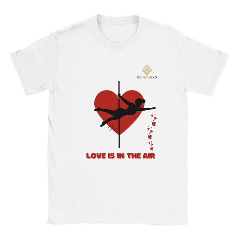 Sample Sale - "Love Is In The Air" Nyala Fitted T-Shirt - White - Large