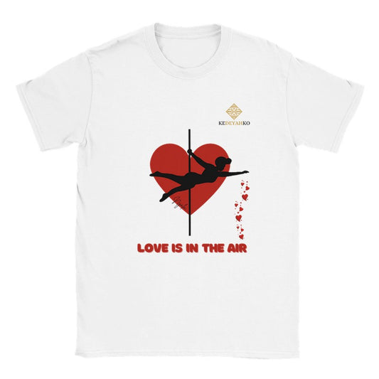 Sample Sale - "Love Is In The Air" Nyala Fitted T-Shirt - White - Large