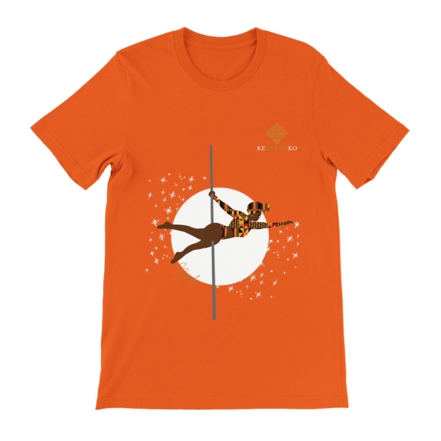 Sample Sale - Nyala “Nubian Queen” Unisex T-shirt - Orange  - Large