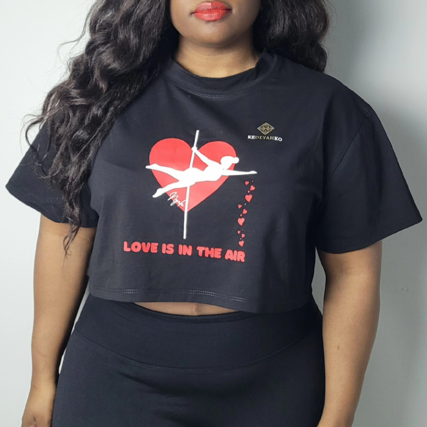 "Love Is In The Air" - Nyala  *One Size Crop Top