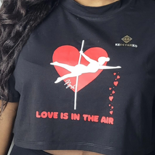 "Love Is In The Air" - Nyala  *One Size Crop Top