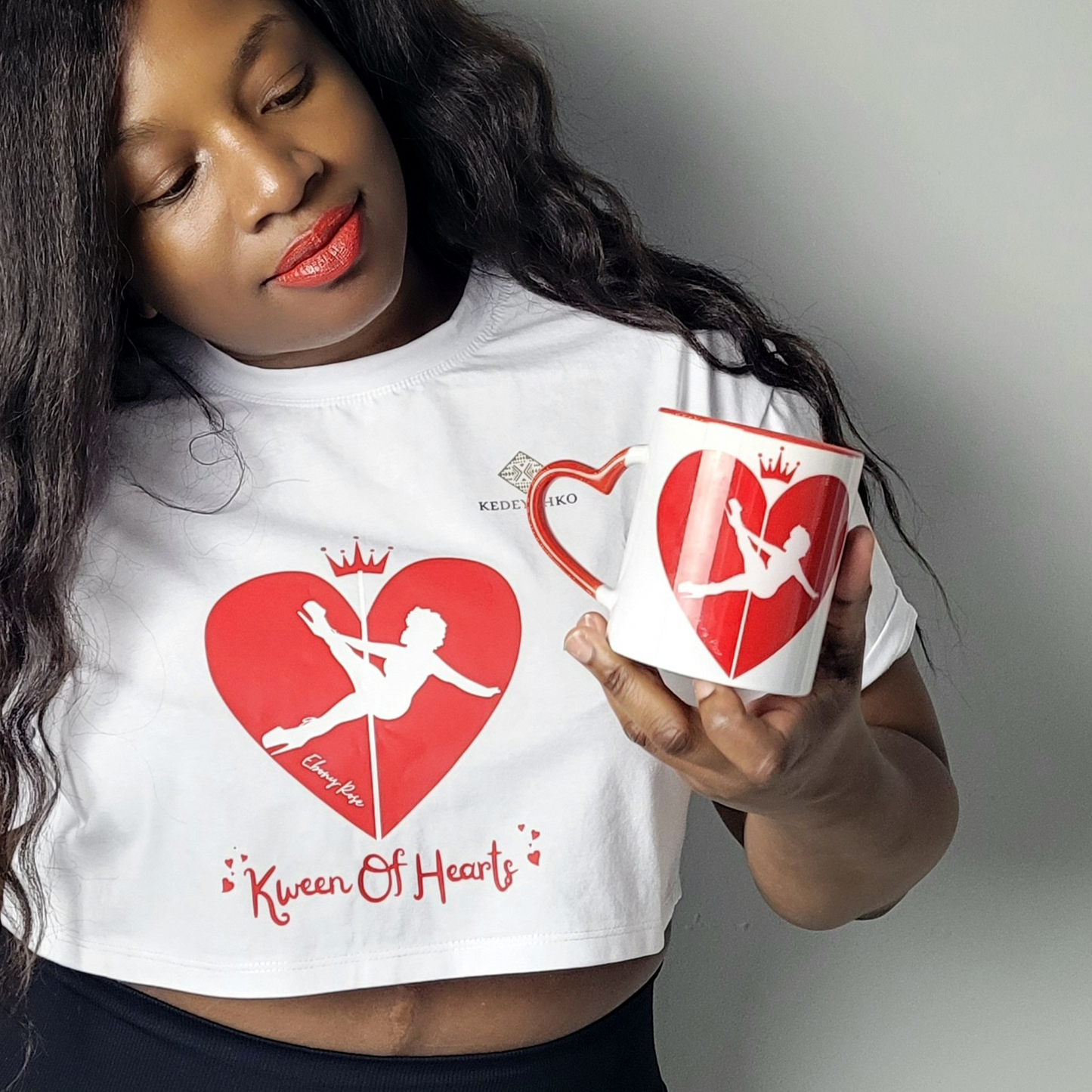 "Kween Of Hearts" Heart-Shaped mug