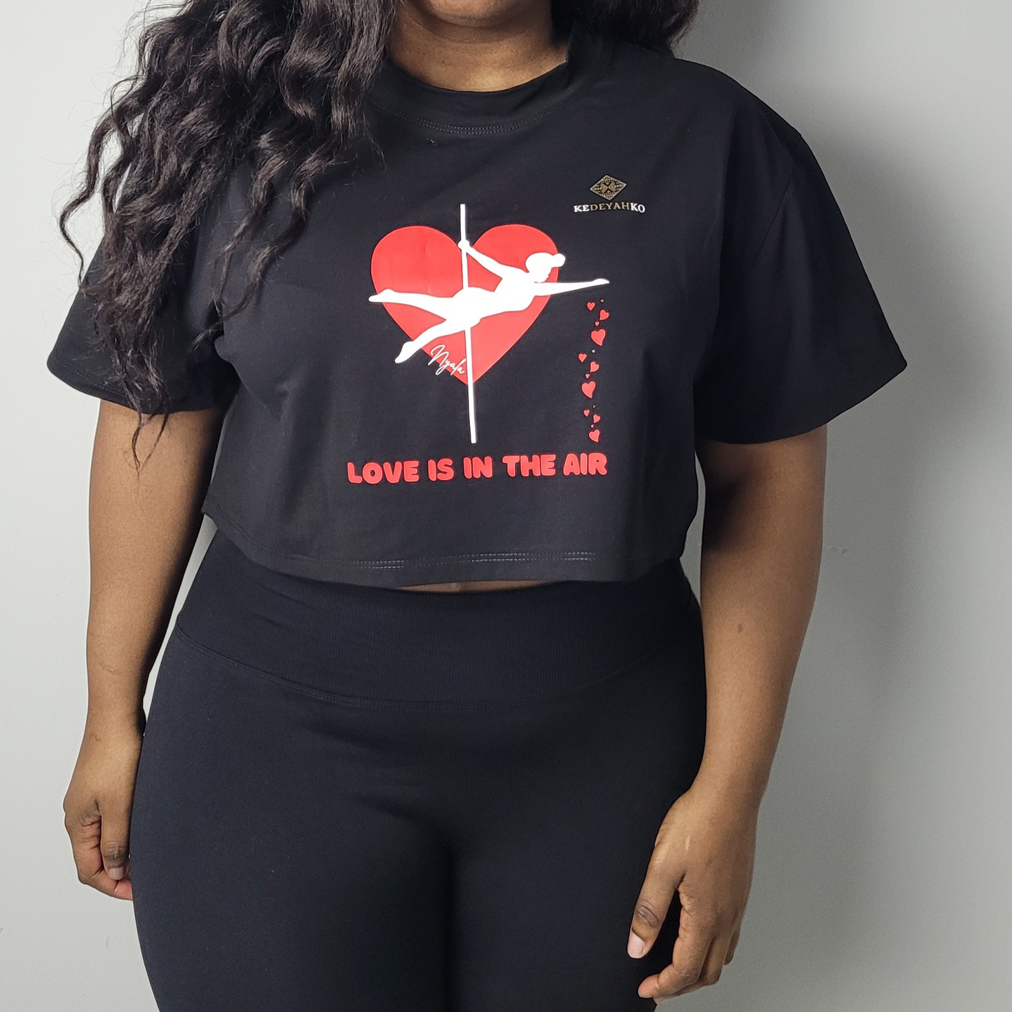 "Love Is In The Air" - Nyala  *One Size Crop Top