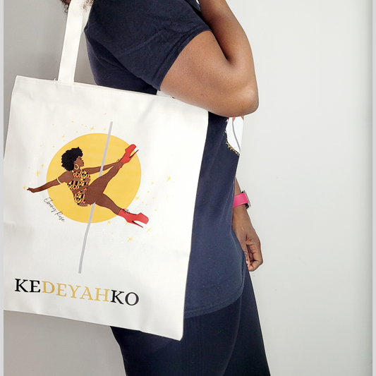 Kedeyahko Kweens "Coconut Cream" Ebony-Rose Tote Bag (LIMITED EDITION)