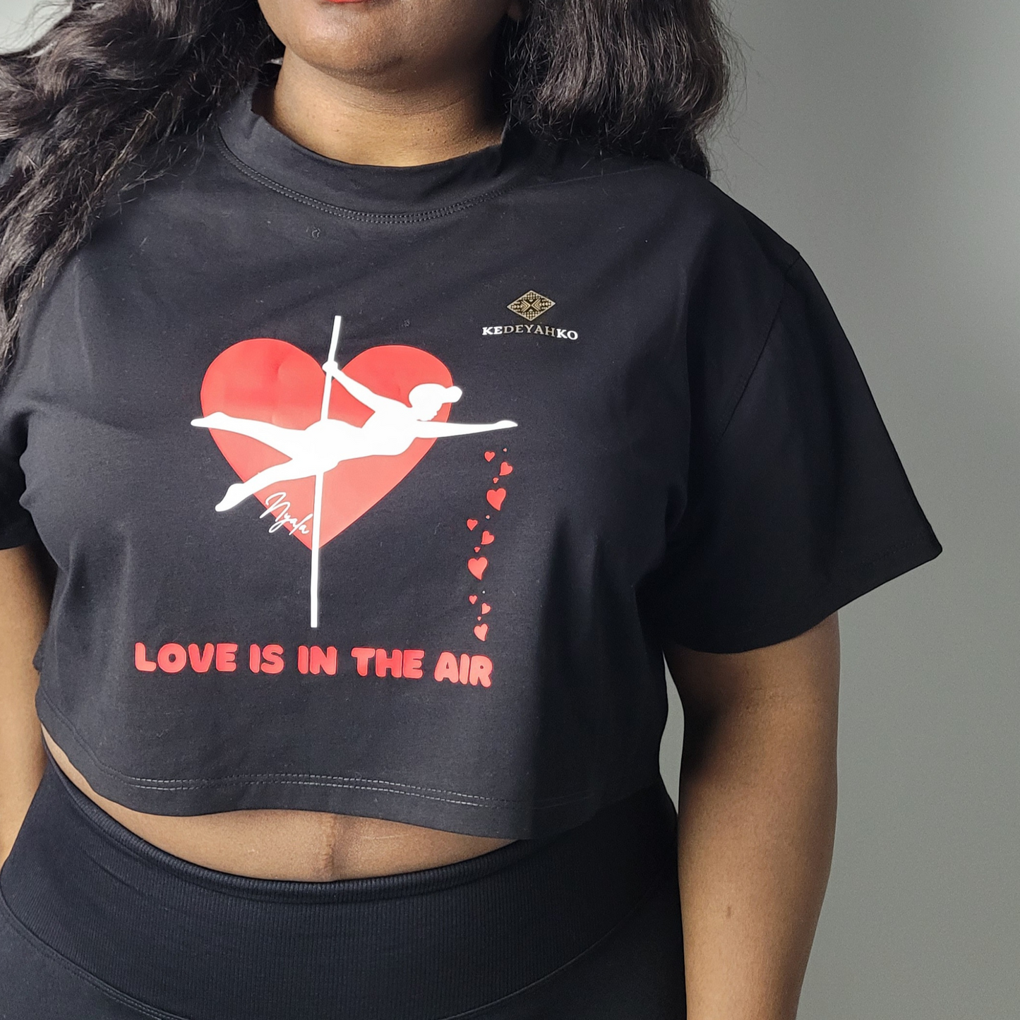 "Love Is In The Air" - Nyala  *One Size Crop Top