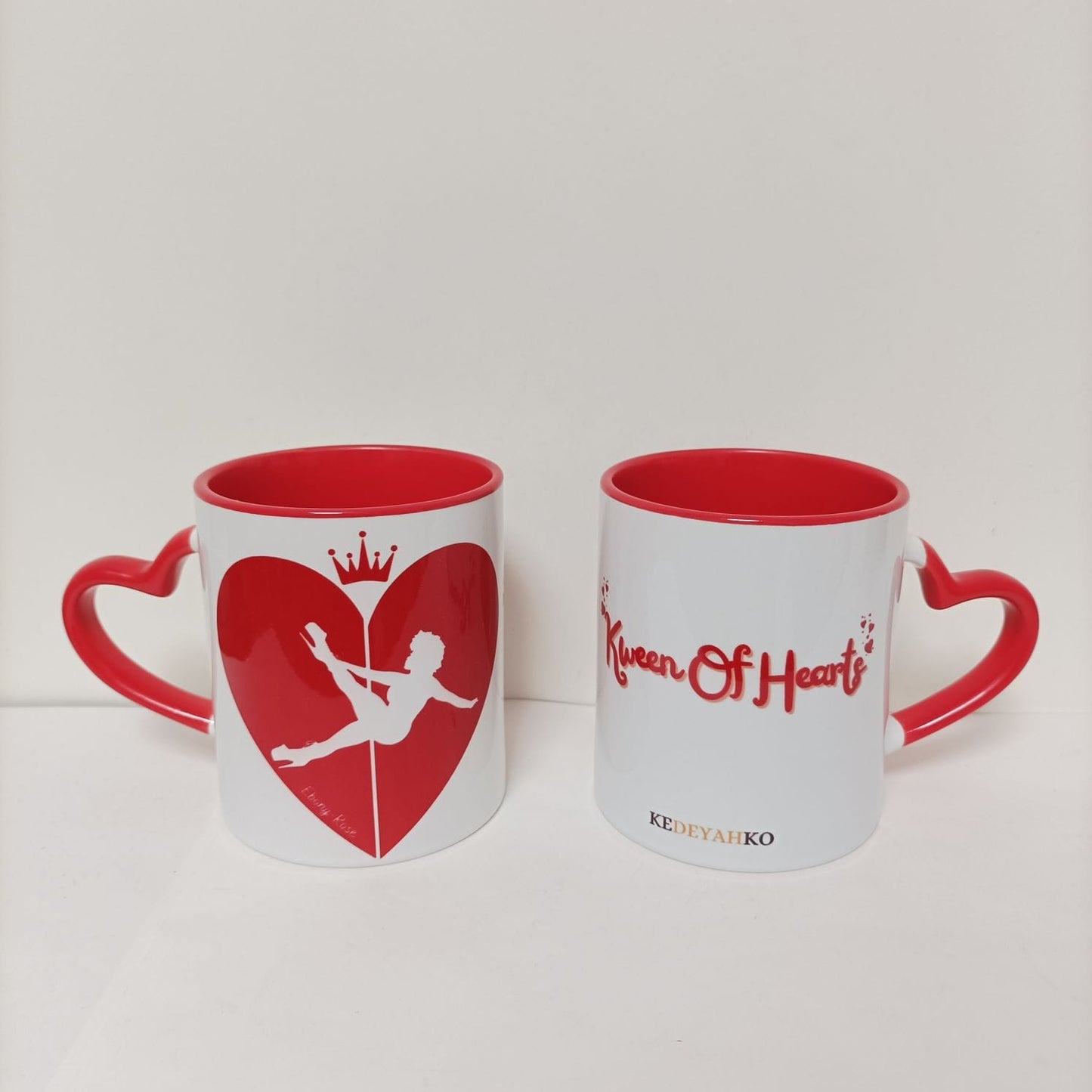 "Kween Of Hearts" Heart-Shaped mug