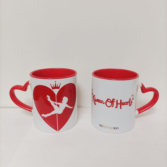 "Kween Of Hearts" Heart-Shaped mug