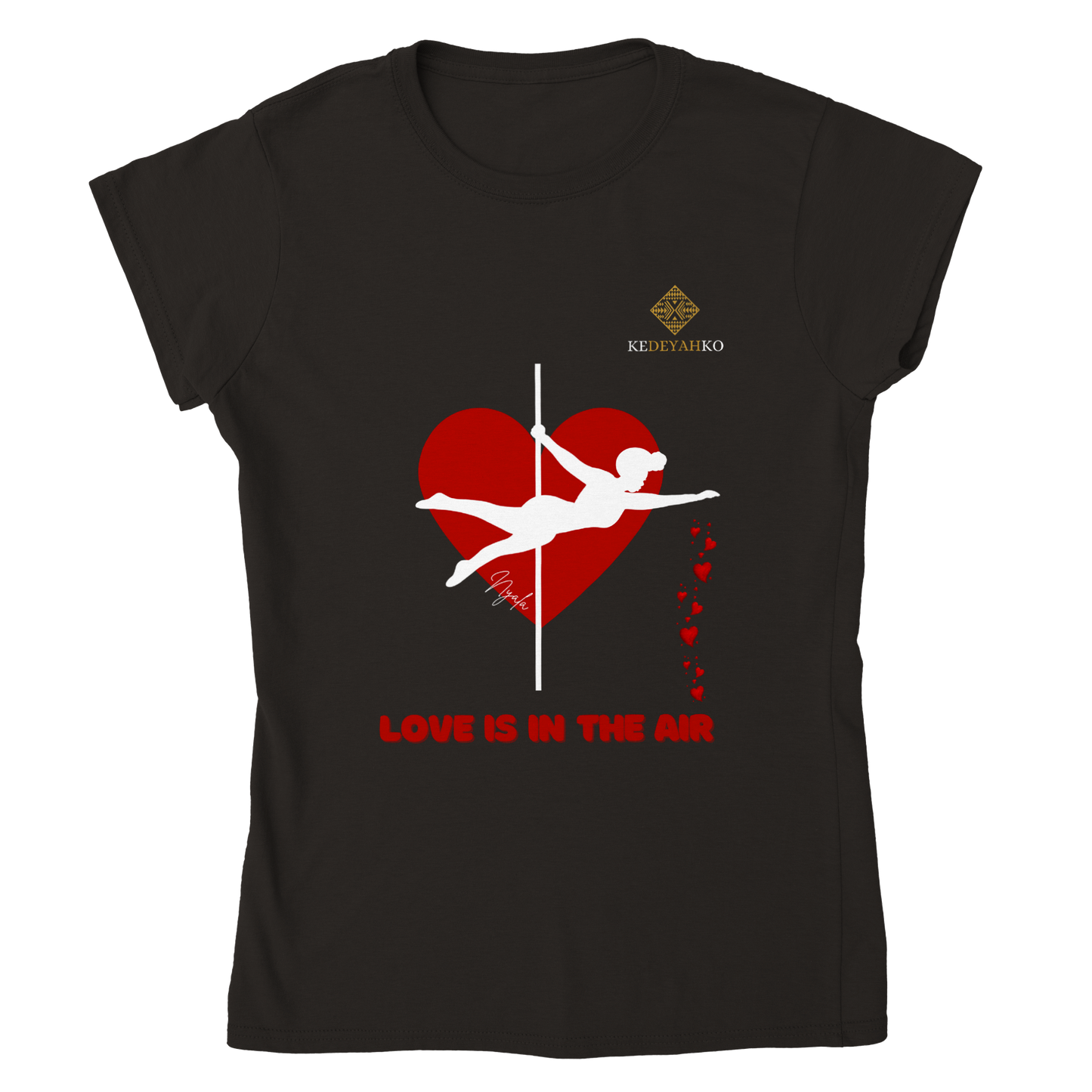 "Love Is In The Air" Nyala Fitted T-Shirt